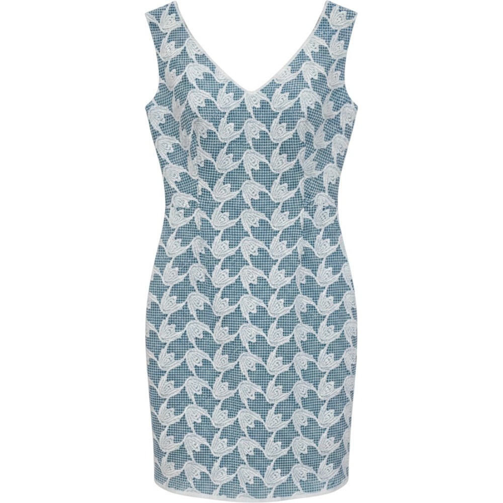 Tory Burch Brooklyn Lace over Seafoam Sheath Dress Size 6